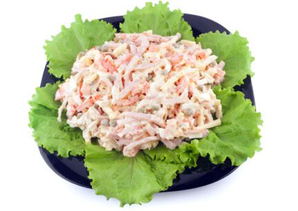 fresh salad with mayonnaise